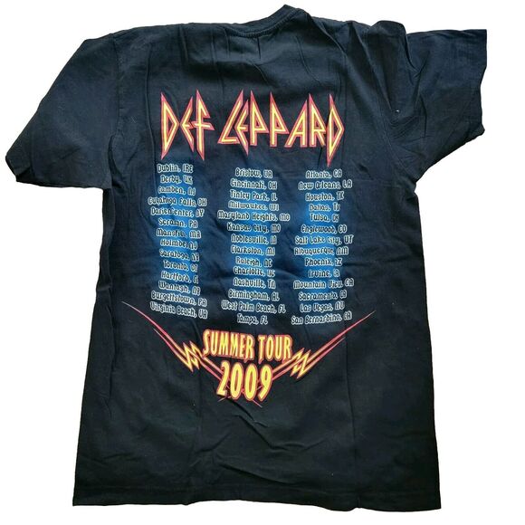 Def Leppard 2009 Summer Tour Rock‎ Concert T- SHIRT Size Unisex Small Black - Picture 4 of 6